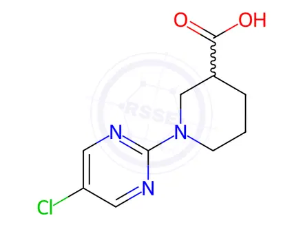Chemical structure of 1-(5-Chloropyrimidin-2-yl)piperidine-3-carboxylic acid