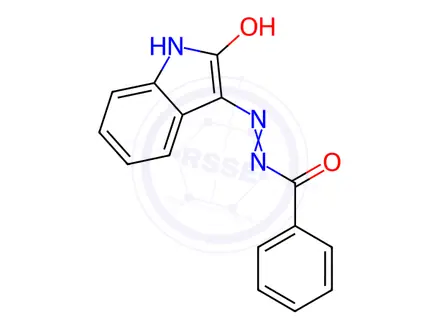 Chemical structure of N'-(2-oxoindolin-3-ylidene)benzohydrazide