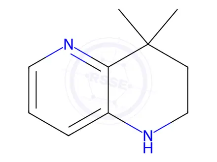 Chemical structure of 1,5-Naphthyridine, 1,2,3,4-tetrahydro-4,4-dimethyl-
