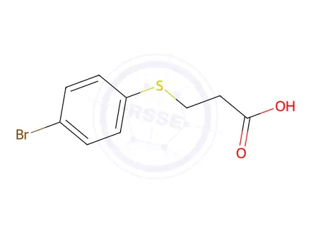 Chemical structure of 3-(4-Bromophenylthio)propionic acid, 98%