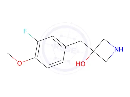 Chemical structure of 3-(3-Fluoro-4-methoxybenzyl)azetidin-3-ol