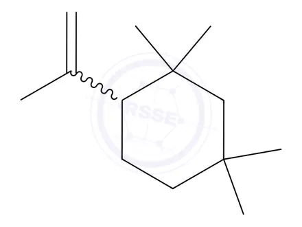 Chemical structure of 1,1,5,5-tetramethyl-2-(prop-1-en-2-yl)cyclohexane