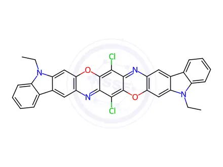 Chemical structure of Pigment Violet 23(Permanent Violet RL)