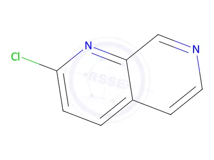 Chemical structure of 1,7-naphthyridine, 2-chloro-