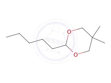 Chemical structure of 5,5-dimethyl-2-pentyl-1,3-dioxane