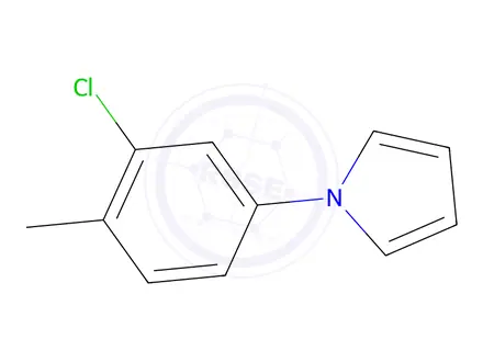 Chemical structure of 1-(3-chloro-4-methylphenyl)-1H-pyrrole