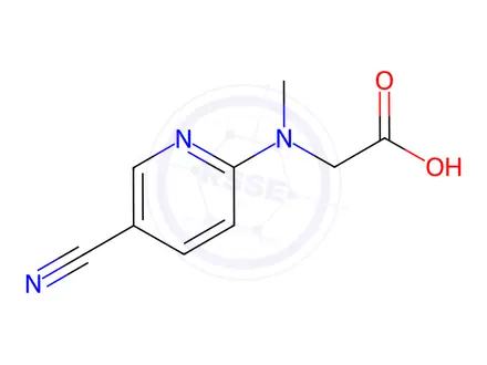 Chemical structure of 2-[(5-Cyanopyridin-2-yl)(methyl)amino]acetic acid