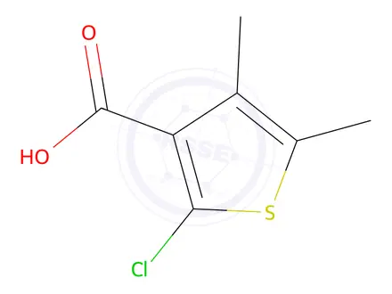Chemical structure of 2-chloro-4,5-dimethylthiophene-3-carboxylic acid