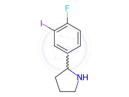 Chemical structure of 2-(4-fluoro-3-iodophenyl)pyrrolidine