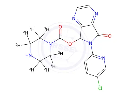 Chemical structure of N-Desmethyl Zopiclone-d8 DihydrochlorideDISCONTINUED. Please see D296771