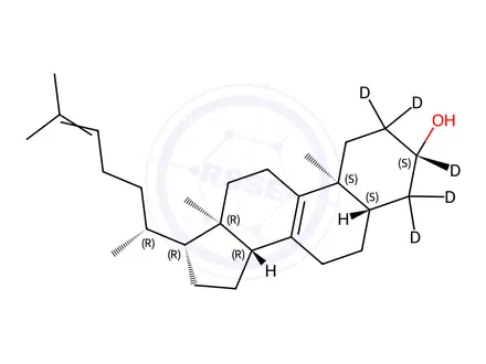 Chemical structure of zymosterol-d5
