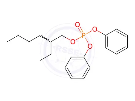 Chemical structure of 2-Ethylhexyl diphenyl phosphate