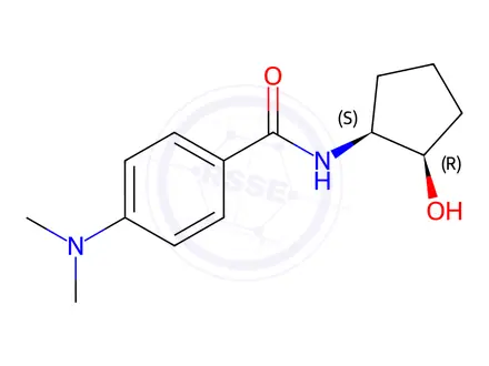 Chemical structure of Benzamide, 4-(dimethylamino)-N-[(1S,2R)-2-hydroxycyclopentyl]-(9CI)