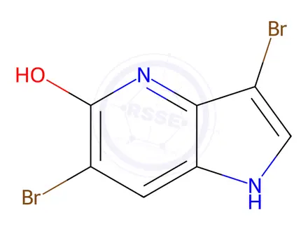 Chemical structure of 3,6-Dibromo-5-hydroxy-4-azaindole
