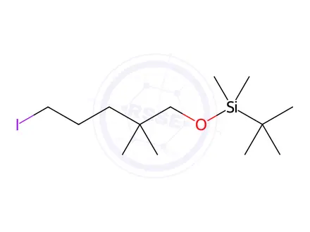 Chemical structure of Silane, (1,1-dimethylethyl)[(5-iodo-2,2-dimethylpentyl)oxy]dimethyl-