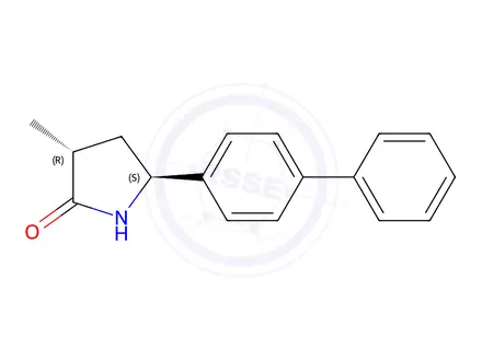 Chemical structure of (3R,5S)-3-methyl-5-(biphenyl-4-yl)pyrrolidin-2-one