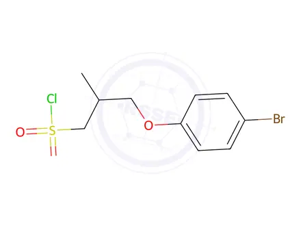Chemical structure of 3-(4-Bromophenoxy)-2-methylpropane-1-sulfonyl chloride