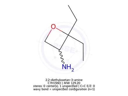 Chemical structure of 2,2-diethyloxetan-3-amine