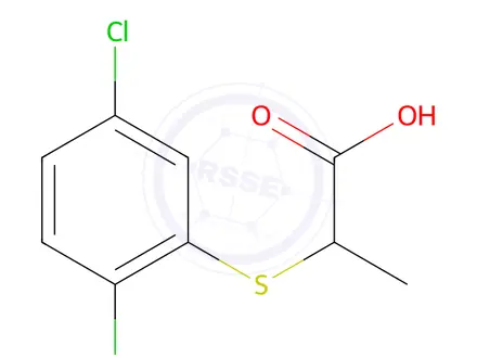 Chemical structure of 2-[(2,5-Dichlorophenyl)sulfanyl]propanoic Acid