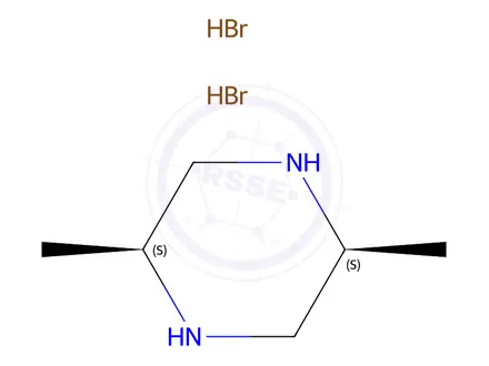 Chemical structure of (2S,5S)-2,5-dimethylpiperazine dihydrobromide