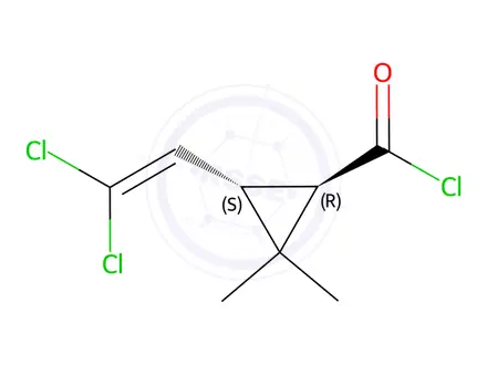Chemical structure of (1R)-trans-Permethroyl Chloride
