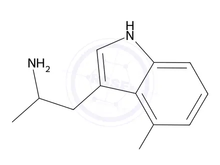 Chemical structure of 1-(4-Fluoro-1h-indol-3-yl)propan-2-amine