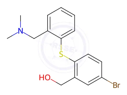 Chemical structure of (5-Bromo-2-((2-((dimethylamino)methyl)phenyl)thio)phenyl)methanol