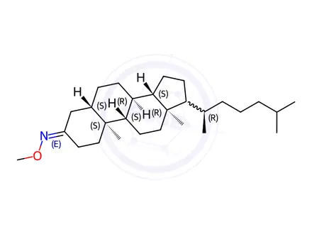 Chemical structure of (5S,8R,9S,10S,13R,14S)-N-methoxy-10,13-dimethyl-17-[(2R)-6-methylheptan-2-yl]-1,2,4,5,6,7,8,9,11,12,14,15,16,17-tetradecahydrocyclopenta[a]phenanthren-3-imine