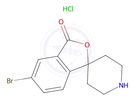Chemical structure of 5-Bromo-3H-spiro[isobenzofuran-1,4'-piperidin]-3-one hydrochloride