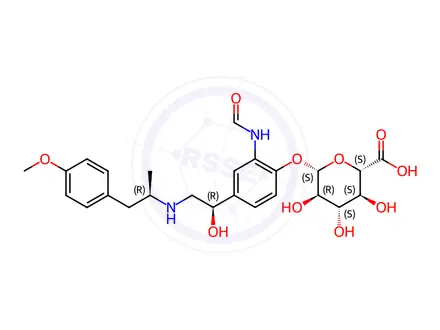 Chemical structure of Formoterol O-β-D-Glucuronide (mixture of diastereomers)