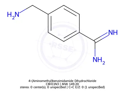 Chemical structure of 4-Aminomethyl benzamidine dihydrochloride