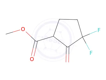 Chemical structure of methyl 3,3-difluoro-2-oxo-cyclopentanecarboxylate