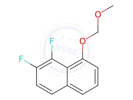 Chemical structure of Naphthalene, 1,2-difluoro-8-(methoxymethoxy)-