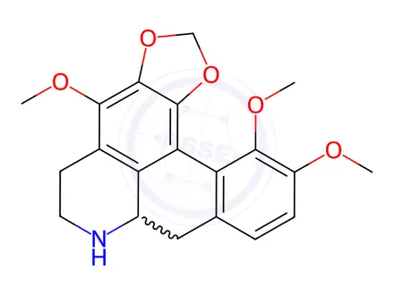 Chemical structure of 1,2-Methylenedioxy-3,10,11-trimethoxynoraporphine