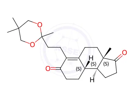 Chemical structure of (3aS,9aS,9bS)-3a-Methyl-6-(2-(2,5,5-trimethyl-1,3-dioxan-2-yl)ethyl)-1,2,4,5,8,9,9a,9b-octahydro-3H-cyclopenta[a]naphthalene-3,7(3aH)-dione