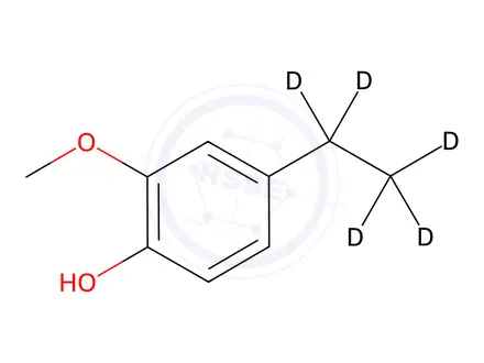 Chemical structure of Ethylguaiacol-4 D5