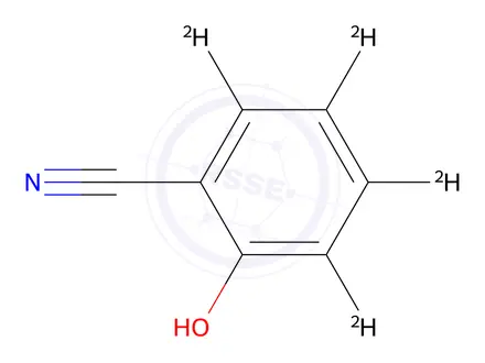 Chemical structure of 2-Hydroxybenzonitrile-d4