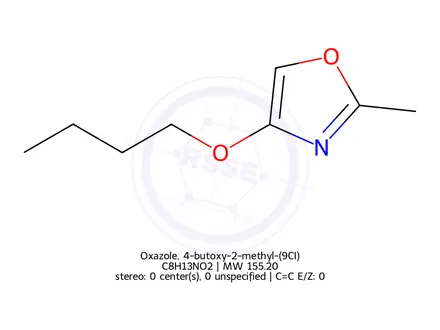 Chemical structure of Oxazole, 4-butoxy-2-methyl-(9CI)