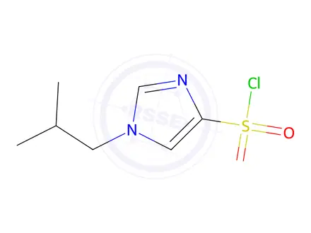 Chemical structure of 1-(2-methylpropyl)-1H-imidazole-4-sulfonyl chloride