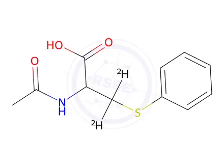 Chemical structure of N-Acetyl-S-phenyl-DL-cysteine-3,3-d2
