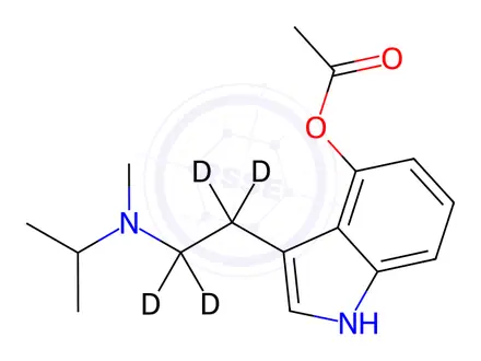 Chemical structure of 4-Acetoxy-N-isopropyl-N-methyltryptamine-d4