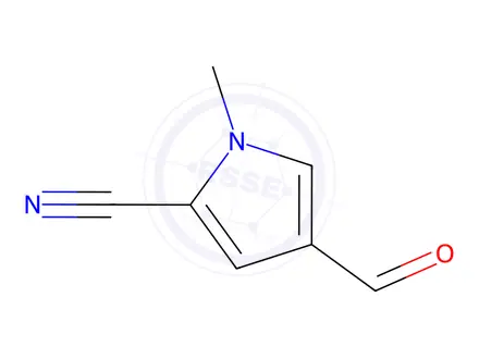 Chemical structure of 4-formyl-1-methyl-1H-pyrrole-2-carbonitrile