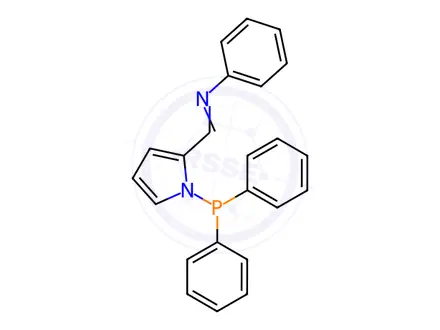 Chemical structure of N-((1-(Diphenylphosphino)-1H-pyrrol-2-yl)methylene)aniline