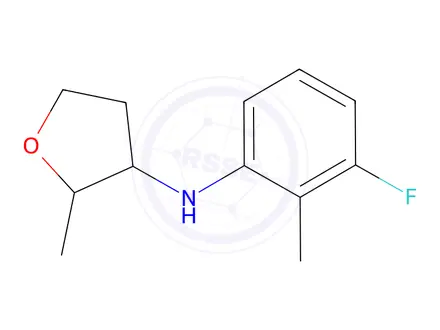 Chemical structure of N-(3-fluoro-2-methylphenyl)-2-methyloxolan-3-amine