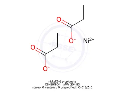 Chemical structure of nickel(2+) propionate