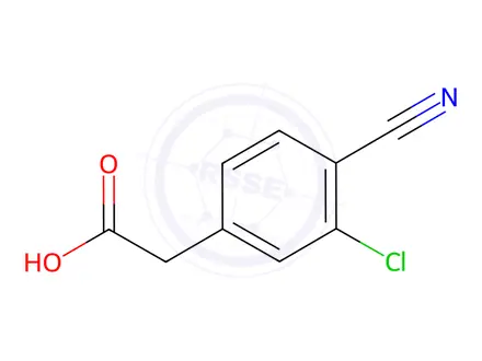 Chemical structure of 2-(3-Chloro-4-cyanophenyl)acetic acid