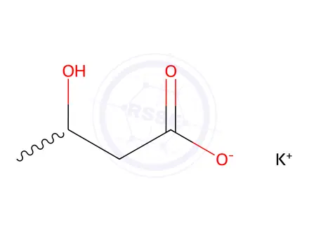 Chemical structure of potassium 3-hydroxybutyrate