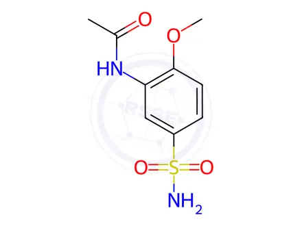 Chemical structure of N-(2-Methoxy-5-sulfamoyl-phenyl)-acetamide