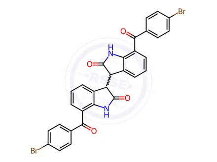 Chemical structure of Bromfenac Sodium Impurity 5(Bromfenac Sodium (indol-indol) Dimer)