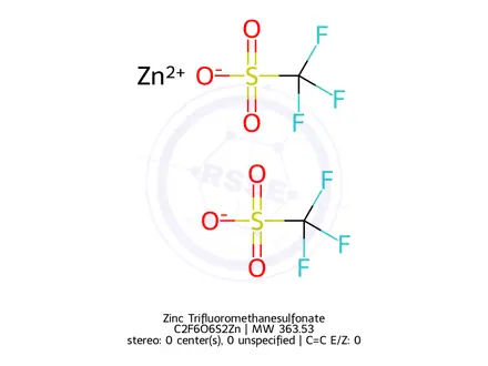 Chemical structure of Zinc Trifluoromethanesulfonate